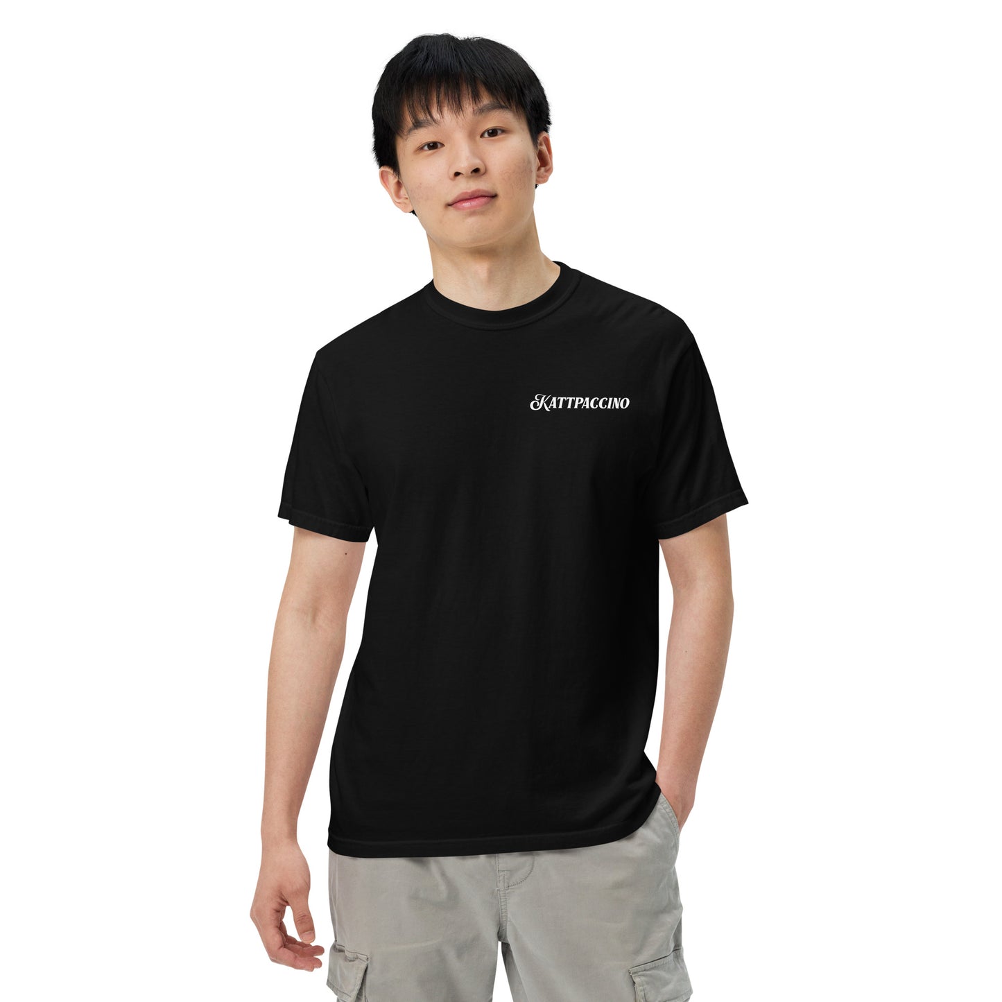 Black Kattpaccino heavyweight t-shirt