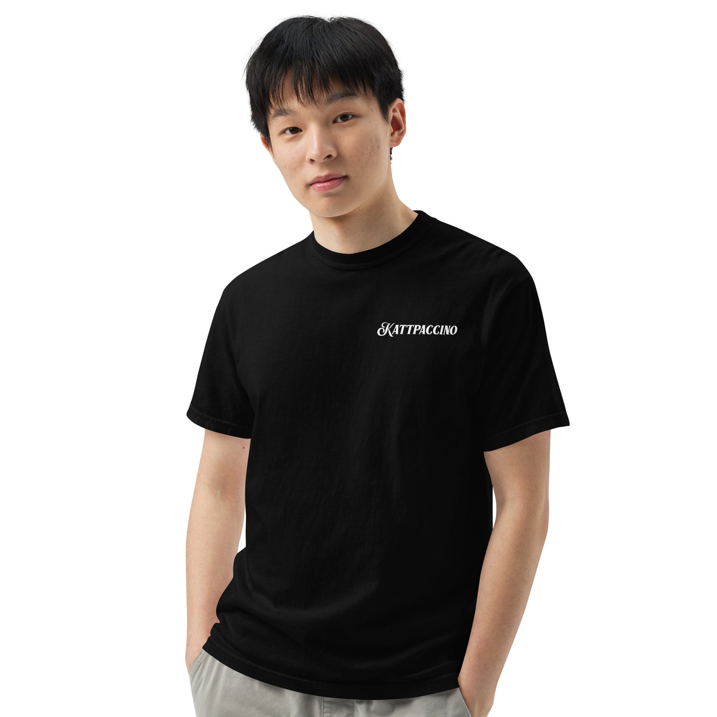 Black Kattpaccino heavyweight t-shirt